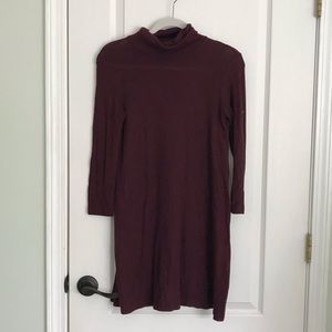 Burgundy light sweater dress